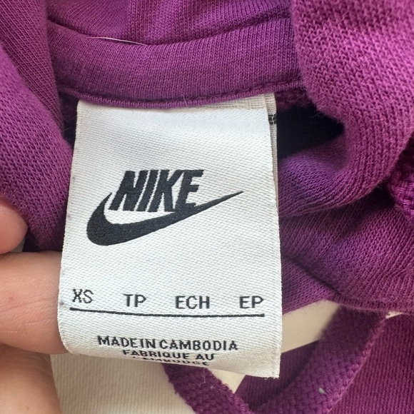 Nike Women’s Cropped Sweatshirt Hoody Pullover Size XS Essentials - Picture 3 of 6